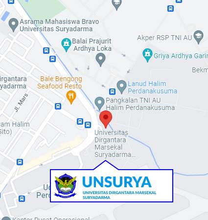 Location and Map University of Dirgantara Marsekal Suryadarma Nomor